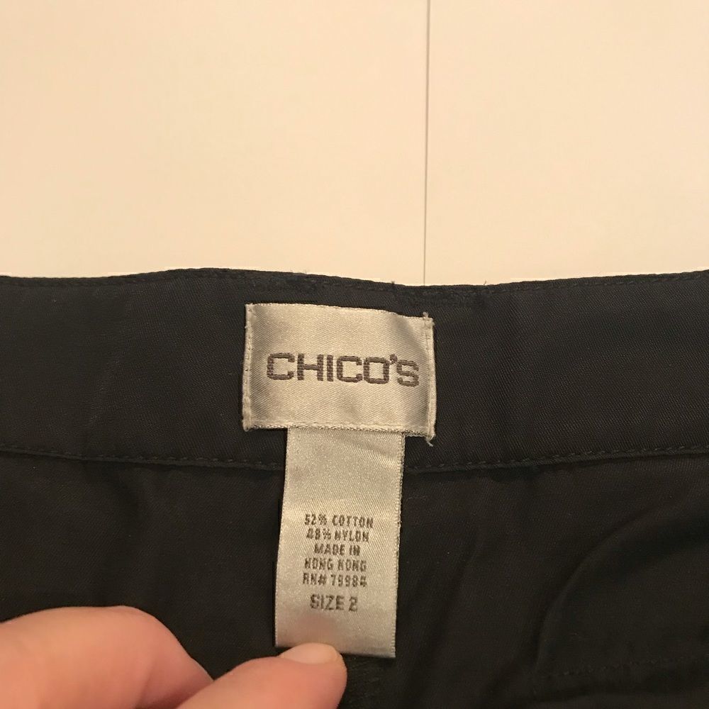 Chico’s Black Moto Style Pants Size 2/Large - Picture 5 of 9